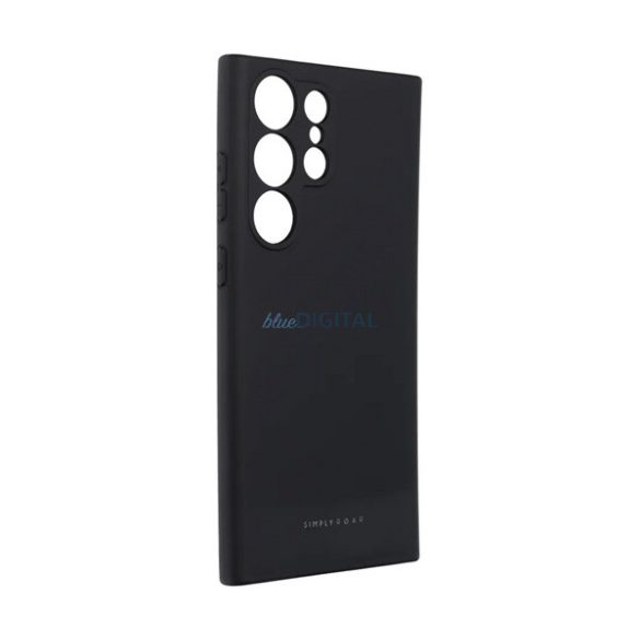 ROAR SPACE szilikon telefonvédő (matt, prémium) FEKETE Samsung Galaxy S23 Ultra (SM-S918)