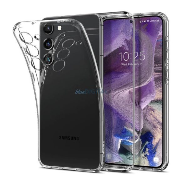 SPIGEN LIQUID CRYSTAL szilikon telefonvédő (közepesen ütésálló, légpárnás sarok) ÁTLÁTSZÓ Samsung Galaxy S23 (SM-S911)