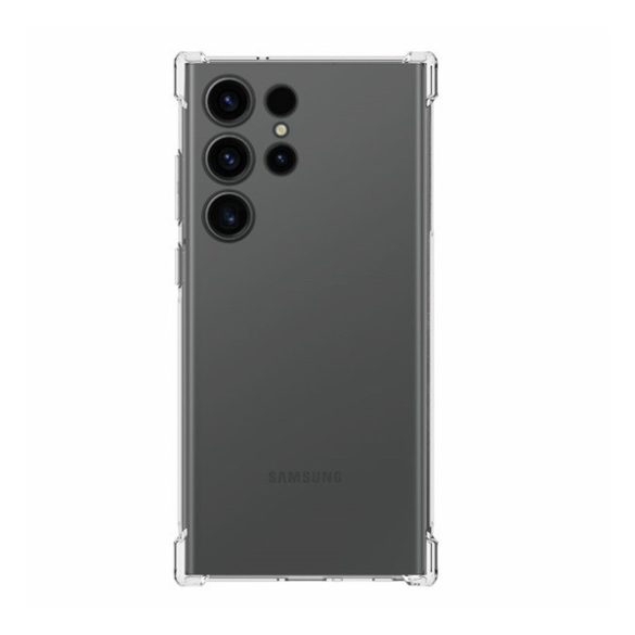 Szilikon telefonvédő (közepesen ütésálló, légpárnás sarok) ÁTLÁTSZÓ Samsung Galaxy S23 Ultra (SM-S918)