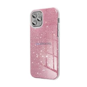Szilikon telefonvédő (műanyag belső, csillogó hátlap) RÓZSASZÍN Samsung Galaxy S23 Ultra (SM-S918)
