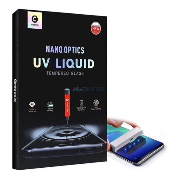 MOCOLO UV LIQUID képernyővédő üveg (3D full cover, íves, karcálló, 0.3mm, 9H + UV lámpa) ÁTLÁTSZÓ Huawei Nova 10