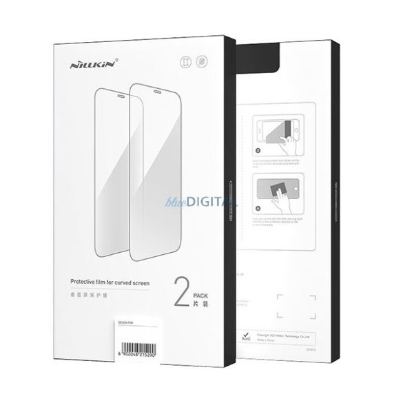 NILLKIN képernyővédő üveg 2db (3D, full cover, tokbarát, ujjlenyomatmentes, 0.33mm, 9H) FEKETE Xiaomi 13 Pro