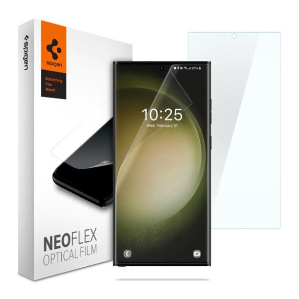 SPIGEN NEOFLEX képernyővédő fólia 2db (full screen, íves részre, tok barát) ÁTLÁTSZÓ Samsung Galaxy S23 Ultra (SM-S918)