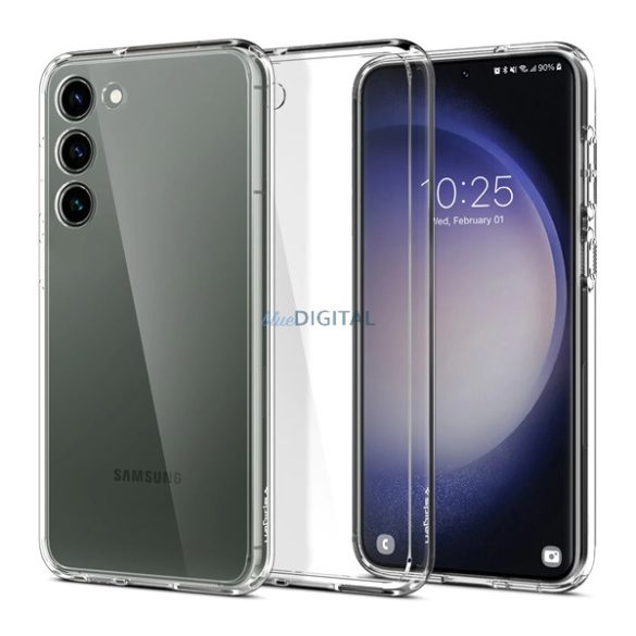 SPIGEN ULTRA HYBRID műanyag telefonvédő (közepesen ütésálló, szilikon légpárnás keret) ÁTLÁTSZÓ Samsung Galaxy S23 Plus (SM-S916)