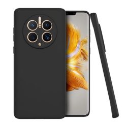 Szilikon telefonvédő (matt) FEKETE Huawei Mate 50 Pro