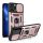Defender műanyag telefonvédő (közepesen ütésálló, szilikon belső, telefontartó gyűrű, kamera védelem) ROZÉARANY Apple iPhone 13 Pro