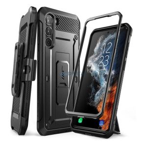 SUPCASE UNICORN BEETLE PRO defender műanyag telefonvédő (360°-os védelem, közepesen ütésálló, műanyag előlap) FEKETE Samsung Galaxy S23 (SM-S911)