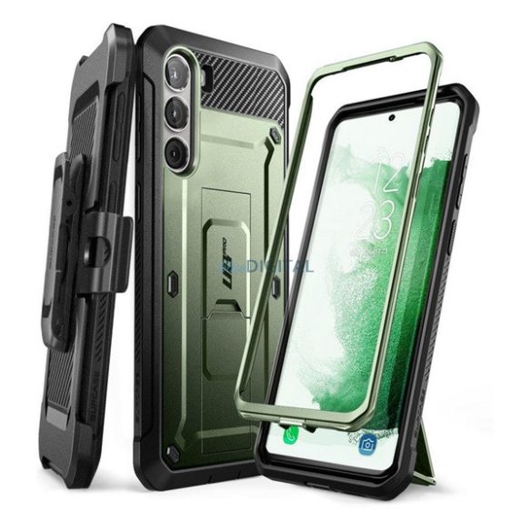 SUPCASE UNICORN BEETLE PRO defender műanyag telefonvédő (360°-os védelem, közepesen ütésálló, műanyag előlap) SÖTÉTZÖLD Samsung Galaxy S23 Plus (SM-S916)