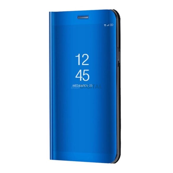 Tok álló (aktív FLIP, oldalra nyíló, asztali tartó funkció, tükrös felület, Mirror View Case) KÉK Samsung Galaxy S23 Ultra (SM-S918)
