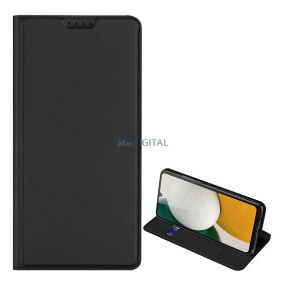 DUX DUCIS SKIN PRO tok álló, bőr hatású (FLIP, oldalra nyíló, bankkártya tartó, asztali tartó funkció) FEKETE Samsung Galaxy A34 5G (SM-A346)