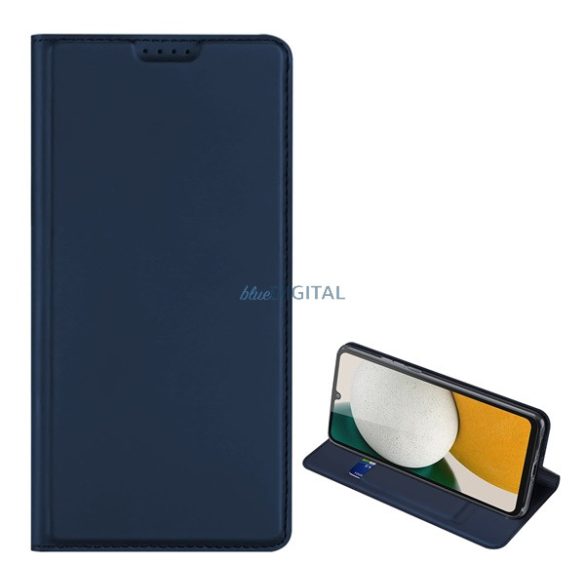 DUX DUCIS SKIN PRO tok álló, bőr hatású (FLIP, oldalra nyíló, bankkártya tartó, asztali tartó funkció) SÖTÉTKÉK Samsung Galaxy A34 5G (SM-A346)