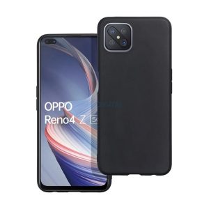 Szilikon telefonvédő (matt) FEKETE Oppo Reno 4 Z 5G