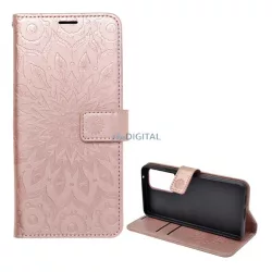   Tok álló, bőr hatású (FLIP, oldalra nyíló, asztali tartó, kézpánt, mandala) ROZÉARANY Samsung Galaxy A53 (SM-A536) 5G