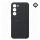 SAMSUNG műanyag telefonvédő (valódi bőr hátlap) FEKETE Samsung Galaxy S23 Plus (SM-S916)