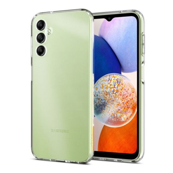 SPIGEN LIQUID CRYSTAL szilikon telefonvédő (közepesen ütésálló, légpárnás sarok) ÁTLÁTSZÓ Samsung Galaxy A14 5G (SM-A146), Samsung Galaxy A14 4G (SM-A145)