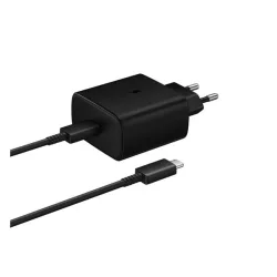   SAMSUNG hálózati töltő Type-C aljzat (45W, PD gyorstöltő + Type-C kábel) FEKETE 