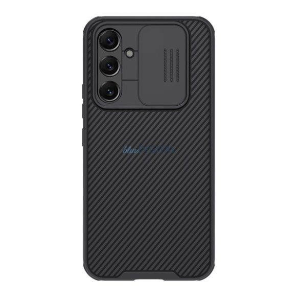 NILLKIN CAMSHIELD PRO műanyag telefonvédő (szilikon keret, közepesen ütésálló, kamera védelem, csíkos minta) FEKETE Samsung Galaxy A54 5G (SM-A546)