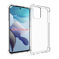   Szilikon telefonvédő (közepesen ütésálló, légpárnás sarok) ÁTLÁTSZÓ Motorola Moto G53 (XT2335)