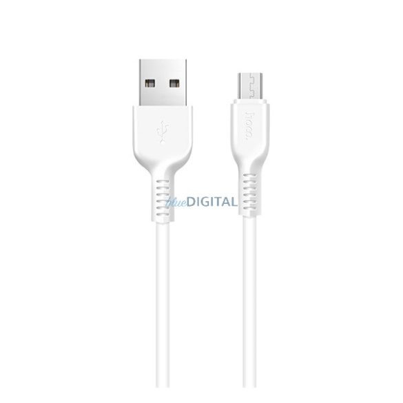 HOCO X13 adatkábel (USB - microUSB, 100cm, törésgátló) FEHÉR