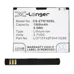   CAMERON SINO Li-Ion akku (3.7V/1500mAh, AT&T Li3715T42P3h415266 kompatibilis) FEKETE 