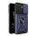 Defender műanyag telefonvédő (közepesen ütésálló, szilikon belső, telefontartó gyűrű, kamera védelem) SÖTÉTKÉK OnePlus 10T 5G