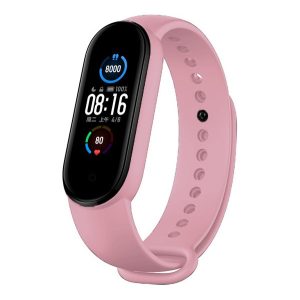 DEVIA DELUXE SPORT pótszíj (egyedi méret, szilikon, állítható) RÓZSASZÍN Xiaomi Mi Band 5, Xiaomi Mi Band 6