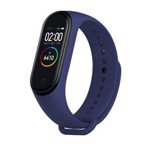 DEVIA DELUXE SPORT pótszíj (egyedi méret, szilikon, állítható) SÖTÉTKÉK Xiaomi MI Band 4, MI Band 3