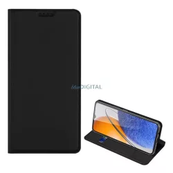   DUX DUCIS SKIN PRO tok álló, bőr hatású (FLIP, oldalra nyíló, bankkártya tartó, asztali tartó funkció) FEKETE Huawei Nova Y61