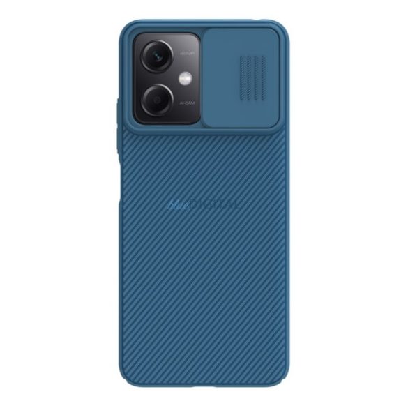 NILLKIN CAMSHIELD műanyag telefonvédő (szilikon keret, közepesen ütésálló, kamera védelem, csíkos) SÖTÉTKÉK Xiaomi Poco X5 5G