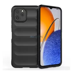  Szilikon telefonvédő (közepesen ütésálló, kamera védelem, 3D minta) FEKETE Huawei Nova Y61