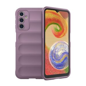 Szilikon telefonvédő (közepesen ütésálló, kamera védelem, 3D minta) LILA Samsung Galaxy A14 4G (SM-A145), Samsung Galaxy A14 5G (SM-A146)