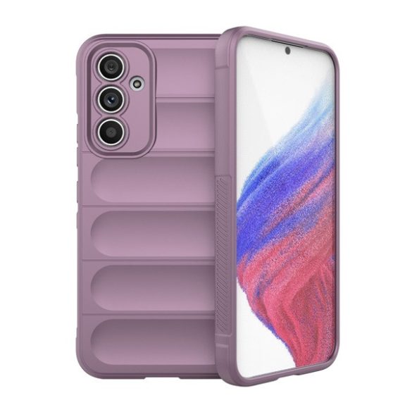 Szilikon telefonvédő (közepesen ütésálló, kamera védelem, 3D minta) LILA Samsung Galaxy A54 5G (SM-A546)