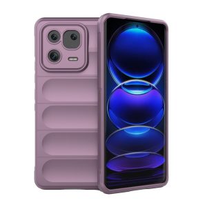 Szilikon telefonvédő (közepesen ütésálló, kamera védelem, 3D minta) LILA Xiaomi 13 Pro