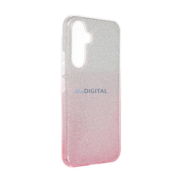 Szilikon telefonvédő (műanyag belső, csillogó hátlap) RÓZSASZÍN / ÁTLÁTSZÓ Samsung Galaxy A54 5G (SM-A546)