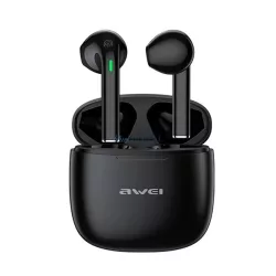   AWEI T26 PRO bluetooth fülhallgató SZTEREO (v5.3, TWS, aktív zajszűrő, vízálló + töltőtok) FEKETE