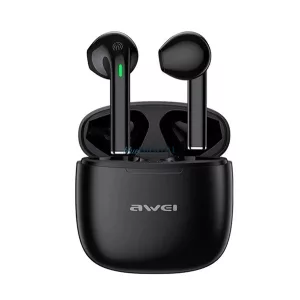 AWEI T26 PRO bluetooth fülhallgató SZTEREO (v5.3, TWS, aktív zajszűrő, vízálló + töltőtok) FEKETE