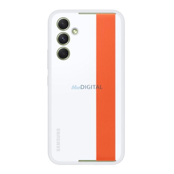 SAMSUNG szilikon telefonvédő (matt + kézpánt) FEHÉR Samsung Galaxy A54 5G (SM-A546)