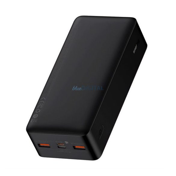 BASEUS BIPOW vésztöltő 2 USB+Type-C aljzat (30000mAh, 20W, PD gyorstöltő, LED kijelző) FEKETE