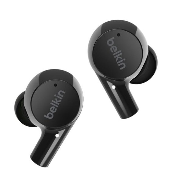 BELKIN SOUNDFORM RISE bluetooth fülhallgató SZTEREO (v5.0, TWS, mikrofon, zajszűrő, IPX5 vízálló + töltőtok) FEKETE