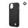 CG MOBILE BMW SIGNATURE LEATHER műanyag telefonvédő (valódi bőr hátlap) FEKETE Apple iPhone 14 Plus