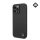 CG MOBILE MERCEDES-BENZ LEATHER STARS PATTERN műanyag telefonvédő (valódi bőr bevonat, csillag minta) FEKETE Apple iPhone 14 Pro Max