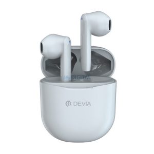 DEVIA JOY A10 bluetooth fülhallgató SZTEREO (v5.0, TWS, mikrofon + töltőtok) FEHÉR