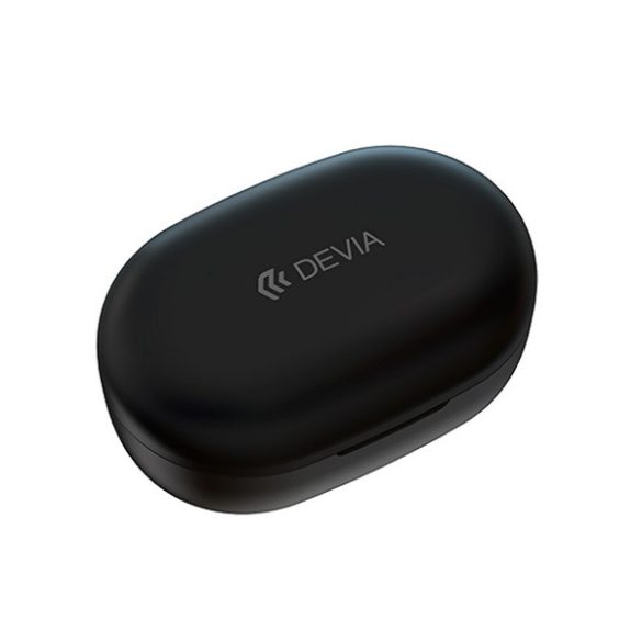 DEVIA JOY A6 bluetooth fülhallgató SZTEREO (v5.0, TWS, mikrofon, extra mini + töltőtok) FEKETE