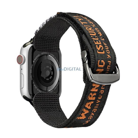 DUX DUCIS pótszíj (egyedi méret, nylon, tépőzáras, légáteresztő, állítható) NARANCSSÁRGA Apple Watch Series 6 44mm, Apple Watch Series 8 45mm, Apple Watch Series 5 44mm, Apple Watch Serie