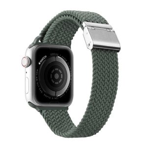 DUX DUCIS pótszíj (egyedi méret, nagy, textil, állítható) SÖTÉTZÖLD Apple Watch Ultra 49mm, Apple Watch Series 7 45mm, Apple Watch Series 8 45mm, Apple Watch Series 4 44mm, Apple Watch Series 5 44mm, Apple Watch Series 6 44mm, Apple Watch