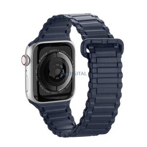 DUX DUCIS pótszíj (egyedi méret, kicsi, szilikon, mágneses) SÖTÉTKÉK Apple Watch Series 8 41mm, Apple Watch Series 7 41mm, Apple Watch Series SE 40mm, Apple Watch Series SE 2 40mm, Apple Watch Series 6 40mm, Apple Watch Series 5 40mm, Appl