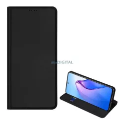   DUX DUCIS SKIN PRO tok álló, bőr hatású (FLIP, oldalra nyíló, bankkártya tartó, asztali tartó funkció) FEKETE Oppo Reno 8 Pro