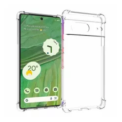   Szilikon telefonvédő (közepesen ütésálló, légpárnás sarok) ÁTLÁTSZÓ Google Pixel 7