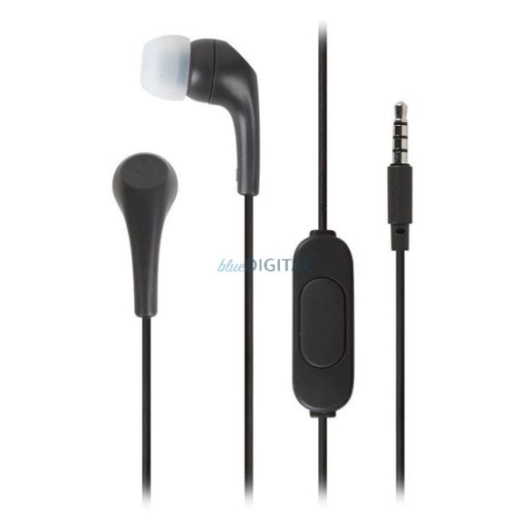 MOTOROLA EARBUDS 2 fülhallgató SZTEREO (3.5mm jack, mikrofon, felvevő gomb) FEKETE