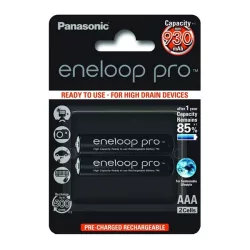   PANASONIC ENELOOP PRO elem (AAA, BK-4HCDE/2BE, 1.2V, 930mAh Ni-MH, újratölthető) 2db/csomag